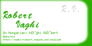 robert vaghi business card